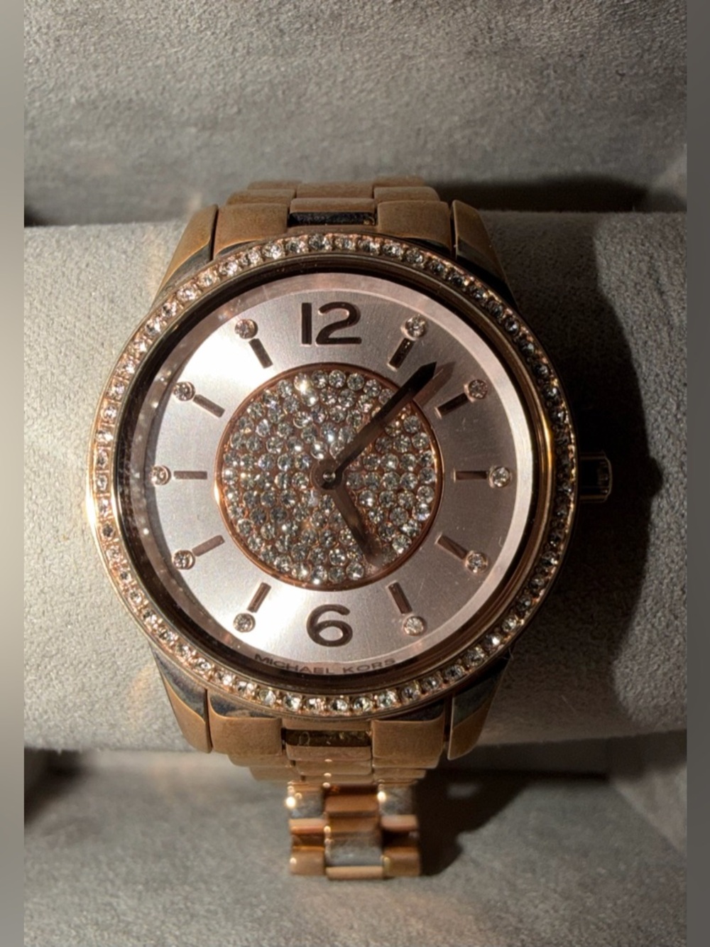 Michael Kors Rose Gold Crystal Dial Bracelet Watch - Picture 2 of 2